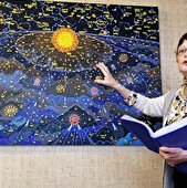 Visite commentée de l'atelier de peinture du Cosmos